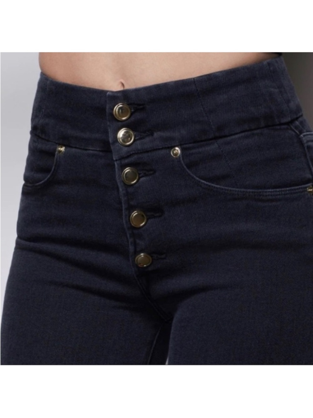 Good American “good waist” High-Waisted Black Skinny Jeans for Women - Picture 3 of 6